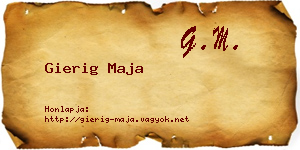 Gierig Maja névjegykártya